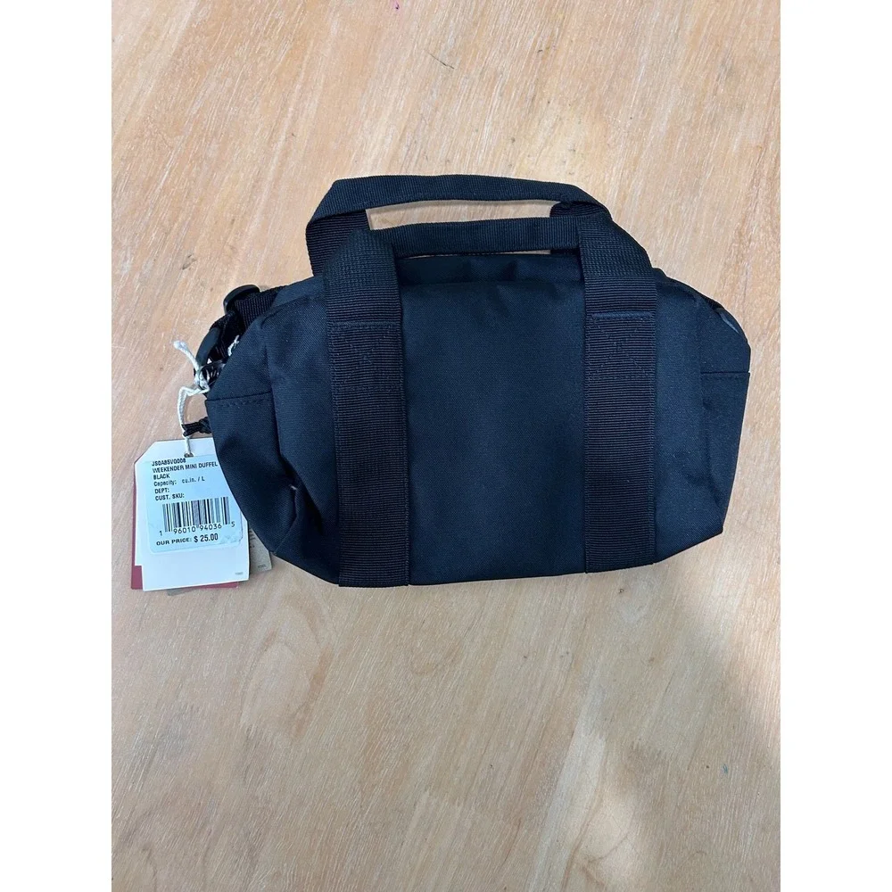 JanSport Weekender Mini Duffel Bag Black Crossbody JS0A85VQ008 NWT Travel
